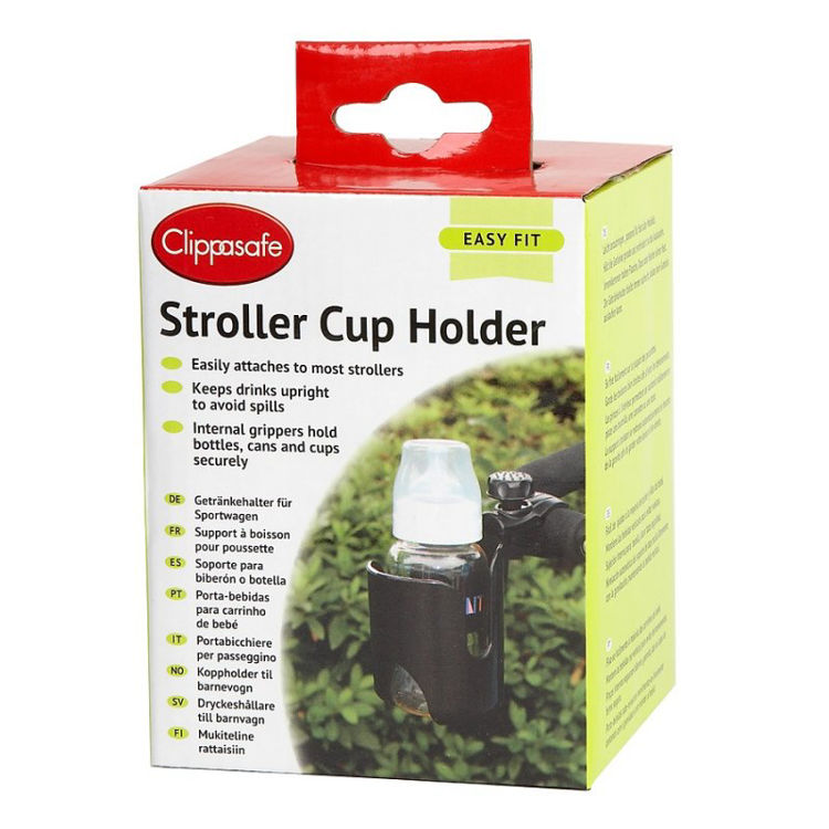 Picture of NO44- BLACK- 3485-STROLLER CUP HOLDER-EASILY ATTACHES TO MOS